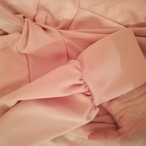 Official pink winter dress and brown fur vest like new