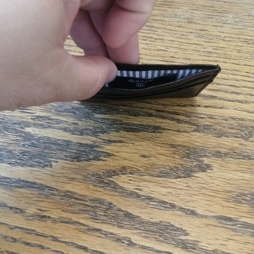 Gant leather card holder like new, black