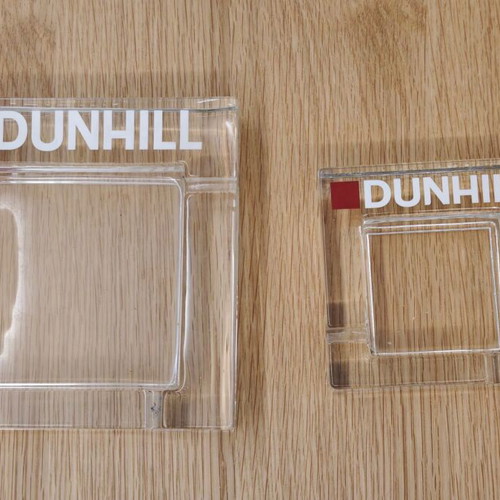 Dunhill ashtrays like new, vintage promotional glass