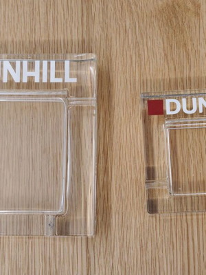 Dunhill ashtrays like new, vintage promotional glass