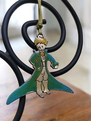 Little Prince Necklace like new, handmade with liquid glass