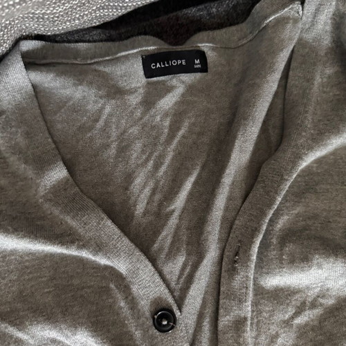 Men's fine cardigan medium gray like new