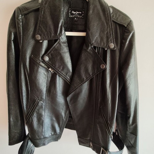 Pepe Jeans London leather biker jacket new, XL