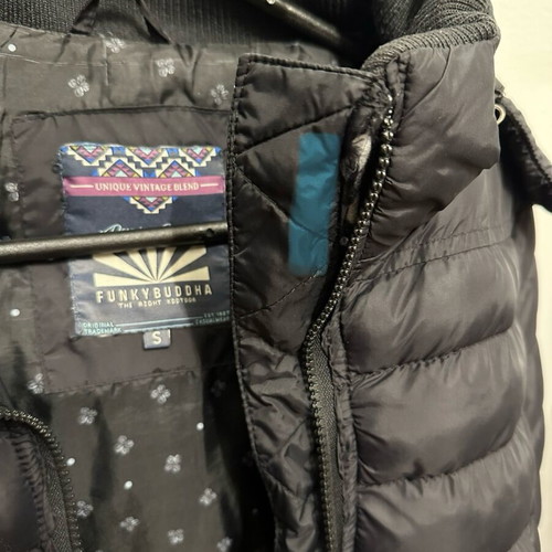 Funky Buddha women's black jacket size S with lining and hood