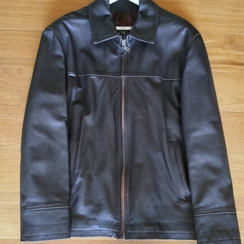 V.K. Vasiliadis leather jacket size M like new, brown