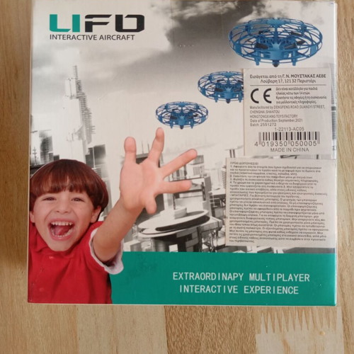 Drone interactive toy with light and 360-degree rotation, new