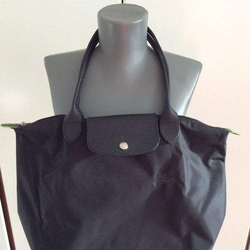 Longchamp Le Pliage One M tote bag black used, canvas 40x27 cm