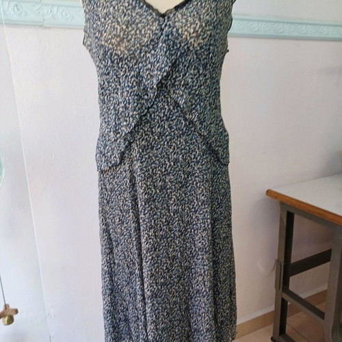 Esprit dress used spiderweb fabric black and blue size M