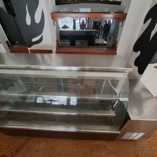 Display refrigerator for sweets used with wheels and LED lighting