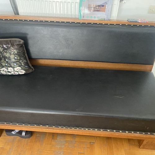 Sofa used with leather, length 1.55m and width 0.75m