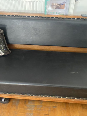 Sofa used with leather, length 1.55m and width 0.75m