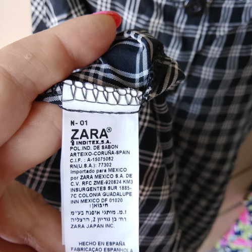 Zara summer tunic vest for girls size 10, like new, checkered