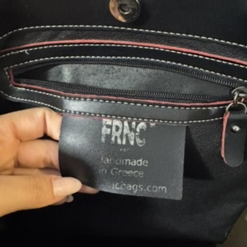 FRNC handmade black shoulder bag used, large size