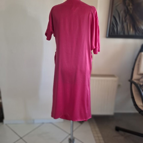 Attic and Barn Satin Silk Dress like new, fuchsia, asymmetrical