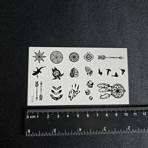 Tattoo set T-119 new, pack of 15 small designs