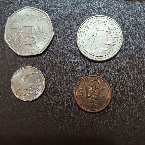 Set of 4 Barbados coins