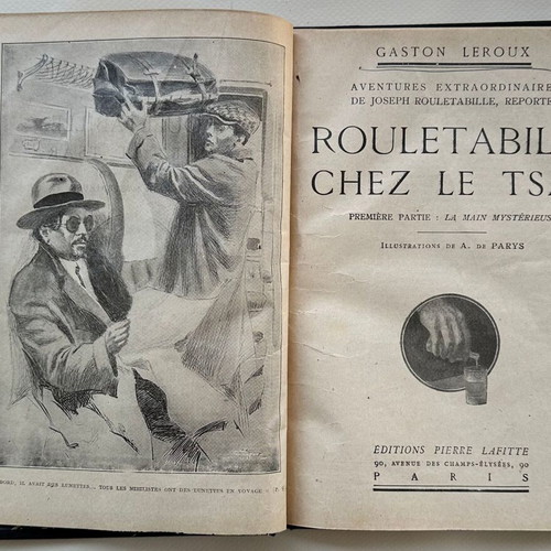Gaston Leroux Rouletabille chez le Tsar French book used, hardcover
