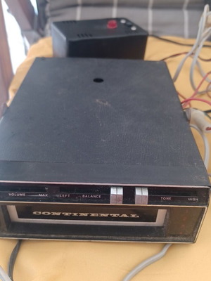 Car cassette player with speakers, amplifier and 4 cassettes used