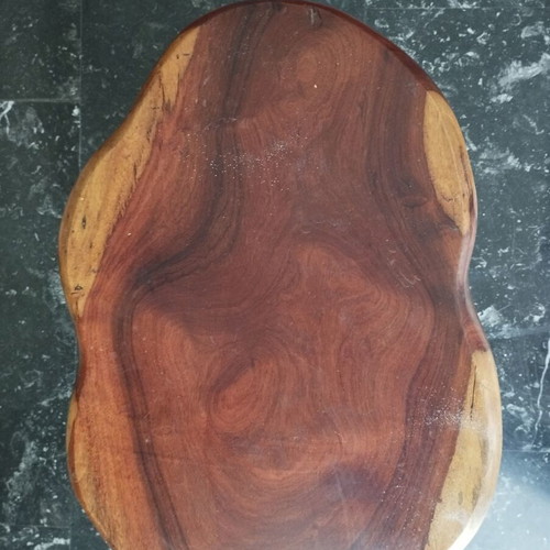 Handmade solid wood organic side table like new