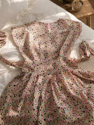 Mini dress like new, pink multicolor, size S