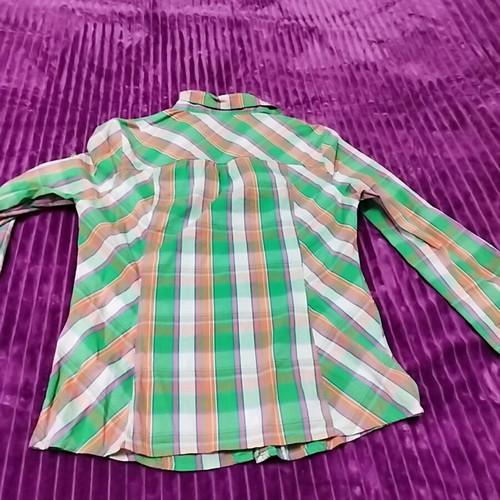 Plaid long-sleeve shirt new, size M, multicolored