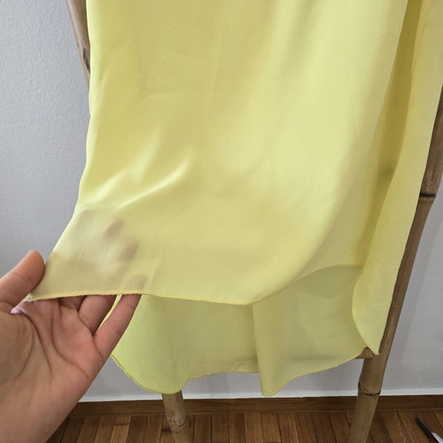 Lipsy London Asymmetric Yellow One Size Top Like New