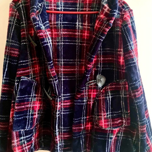 Bill Coast plaid fleece jacket S-M like new, relaxed fit