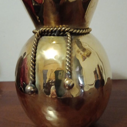 Handmade vintage brass vase like new