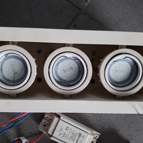 Ceiling lights triple used, pack of 10, professional lighting