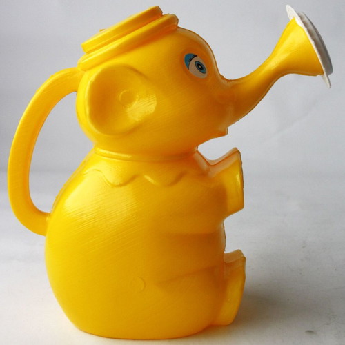 Plastic children's elephant watering can 21cm vintage 80's new