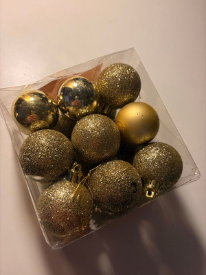 Christmas balls like new, set of 17 small glittery ornaments