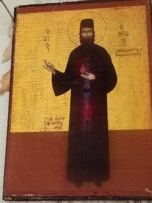 Saint Ephraim Icon like new, 10x15 cm, wooden with gold background