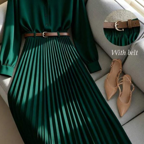 Skirt and shirt set new green