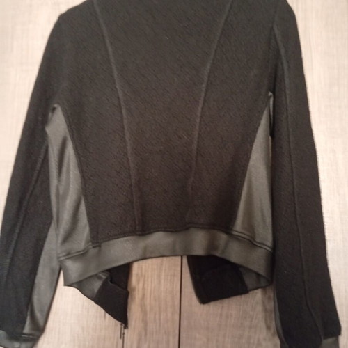 Modern jacket with two materials like new