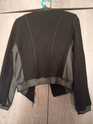 Modern jacket with two materials like new