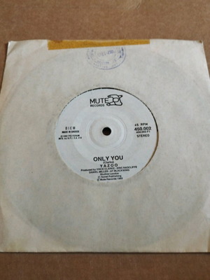 Yazoo Only You 7" single μεταχειρισμένο, ελληνικής κατασκευής 1982