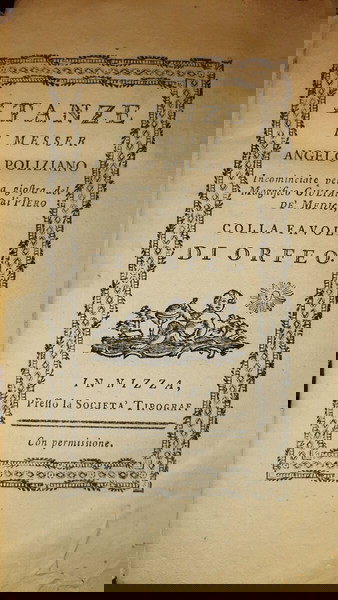 1782. 6 ΙΤΑΛΩΝ ΠΟΙΗΤΩΝ ΕΡΓΑ. PRESSO DE LA SOCIETA TIPOGRAFICA.