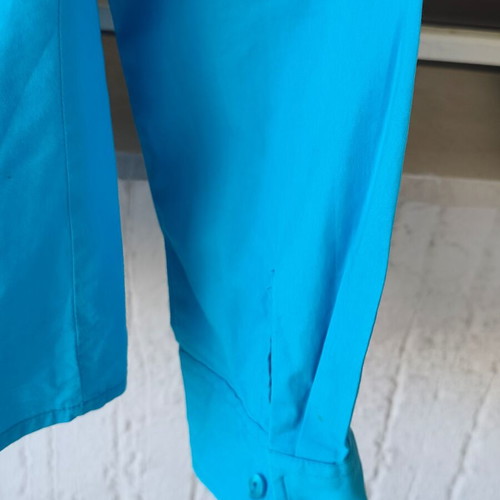 Naracamisie women's cotton shirt turquoise like new