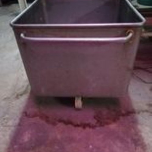 Stainless steel wheeled container used for liquids and solids