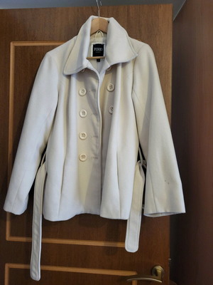 Pink Woman women's white coat like new, size XL