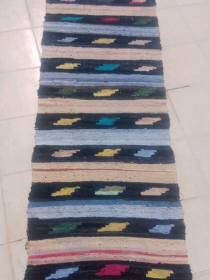 Κουρελού διάδρομος μεταχειρισμένος 2,30x0,80 μ με κρόσσια πολύχρωμος