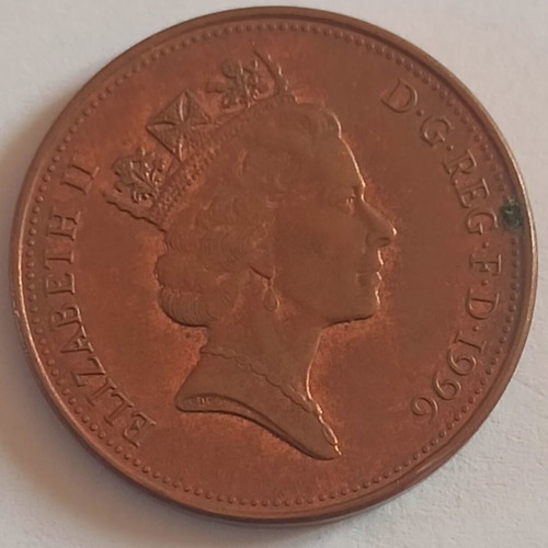 United Kingdom 2 Pence 1996 Coin used