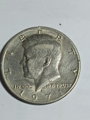 America Half Dollar 1971 used, copper nickel 11.34g 30.61mm