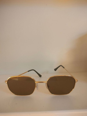 Sunglasses with thin gold frame like new, brown lenses