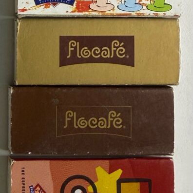 Flocafe Matchboxes Vintage Set of 8 Collectible