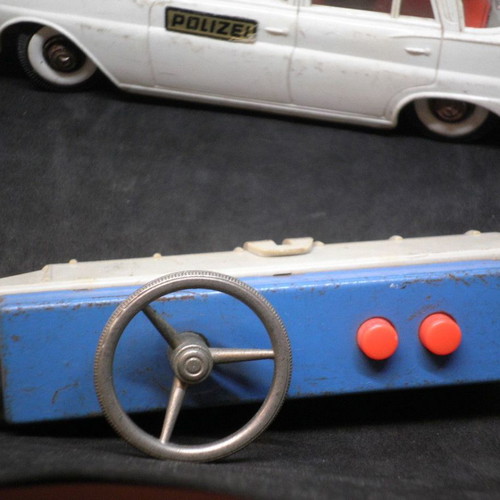 Antique Mercedes police toy car used, GAMA