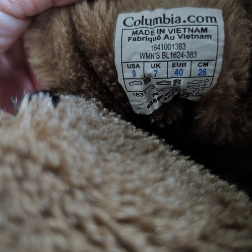 Columbia boots like new, size 39, brown