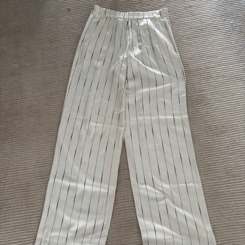 Linen wide pants Rue de Femme brand new, size S, beige striped