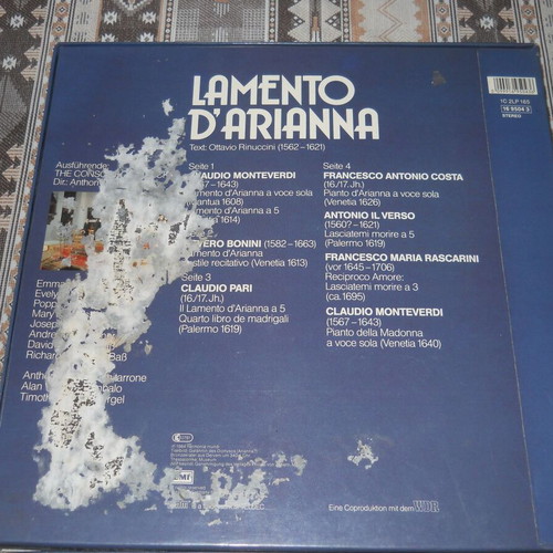 Lamento d'Arianna 2 LP box used, classical music