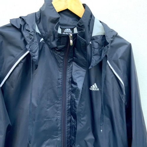Adidas windbreaker rain jacket blue used size M/L
